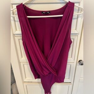 Express Women's Magenta Sleeveless Blouse Body Suit